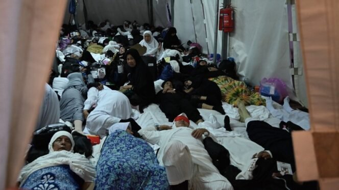 
					Kondisi di tenda jemaah Haji Indonesia di Mina, Arab Saudi/ Foto: Dok DPR RI