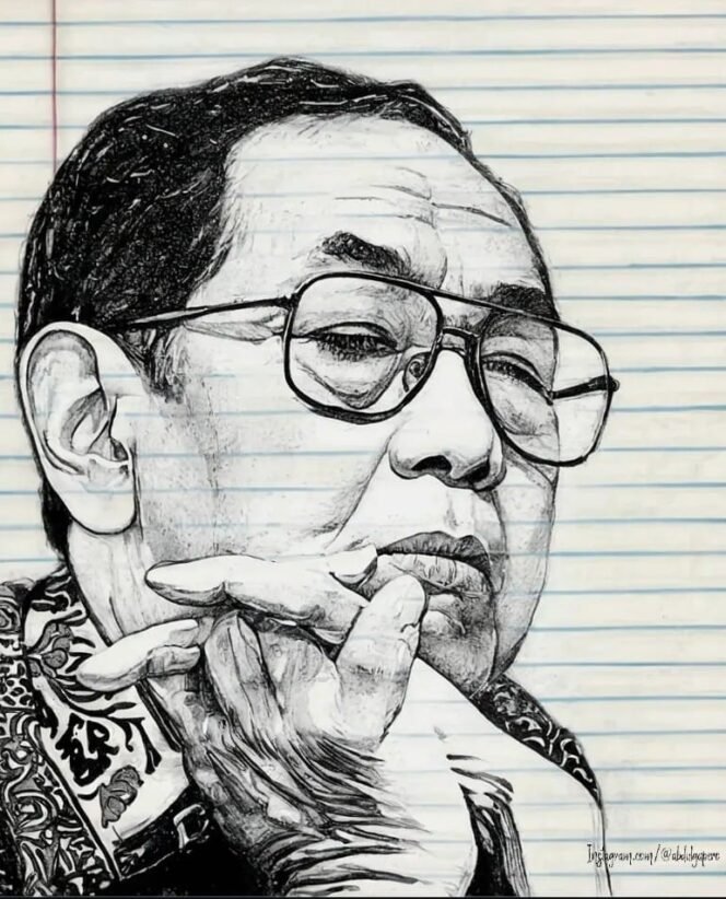 
					Potret ilustrasi Gus Dur/ Foto: IG @ruang_sambat12