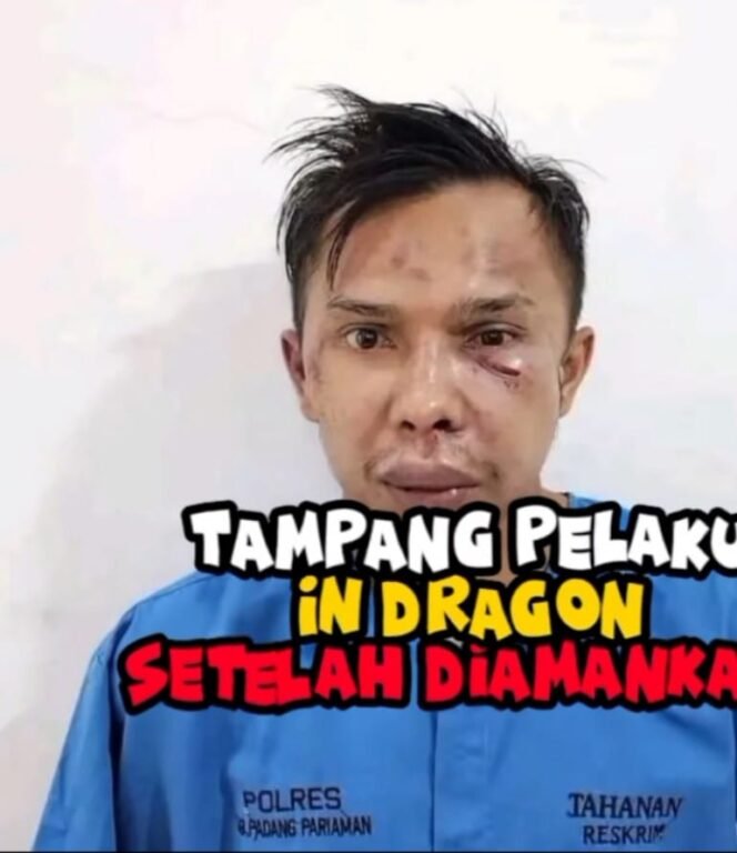 
					Indra Septiarman, pelaku pembunuhan Nia Kurnia Sari saat diamankan/ Foto: TikTOk @info.padang24