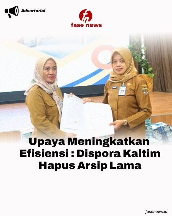 
					Grafis pemusnahan arsip di Dispora Kaltim/ fasenews.id
