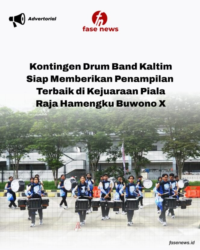 
					Grafis Kontingen Drum Band asal Kaltim ikuti event di Yogyakarta/ fasenews.id