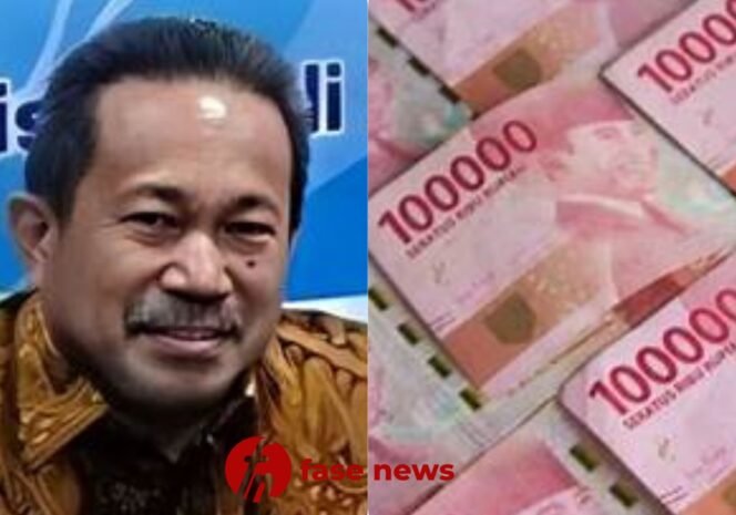 
					Kolase foto Andi Ibrahim dan ilustrasi uang palsu/ kolase oleh fasenews.id