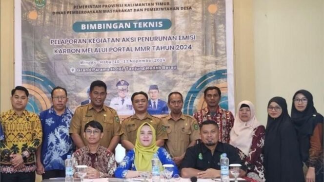 
					Bimbingan Teknis (Bimtek) Pelaporan Kegiatan Aksi Penurunan Emisi Karbon Melalui Portal MMR Tahun 2024/Foto: Instagram @dpmpd_kaltim