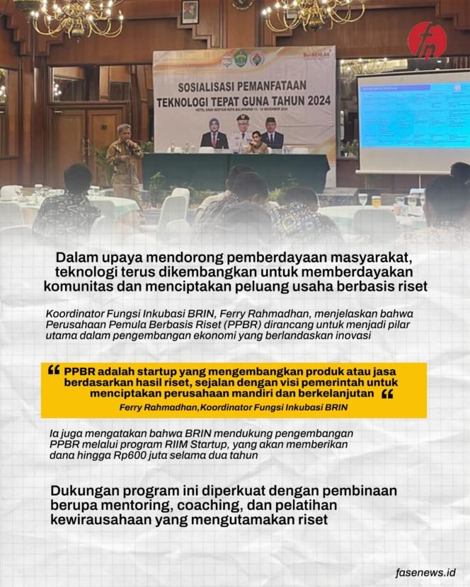 
					Grafis Perusahaan Pemula Berbasis Riset (PPBR) dalam langkah mendukung hadirnya TTG di desa/ fasenews.id
