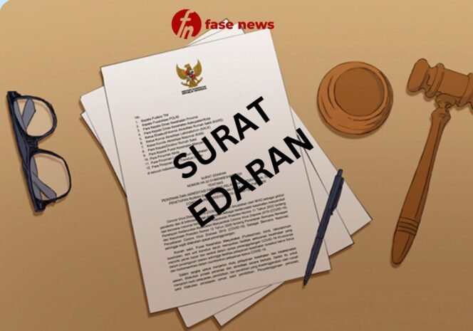 
					Ilustrasi surat edaran/ kolase foto oleh Fasenews.id