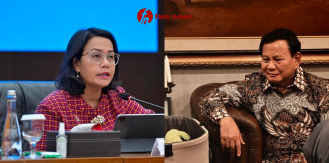 
					Kolase Foto Menteri Keuangan, Sri Mulyani Indrawati dan Presiden Republik Indonesia, Prabowo Subianto (Foto: Fasenews.id)