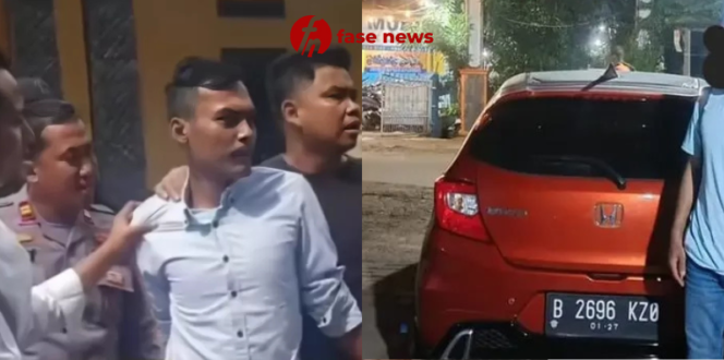 
					Kolase foto penangkapan terduga penyewa mobil milik bos rental yang ditembak di rest area dan penampakan mobil yang disewa/Foto: FASENEWS.ID