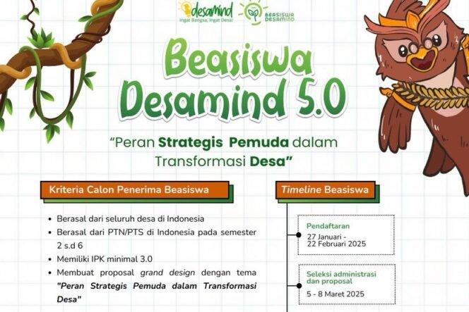 
					Poster Beasiswa Desamind (Foto: Instagram @beasiswa.desamind)
