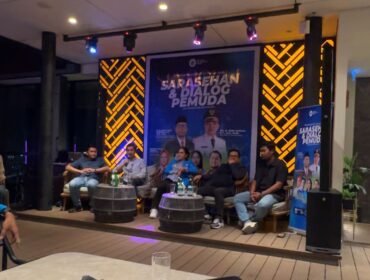 Suasana kegiatan sarasehan dan dialog publik yang digelar oleh tim careteker KNPI Kaltim (istimewa).