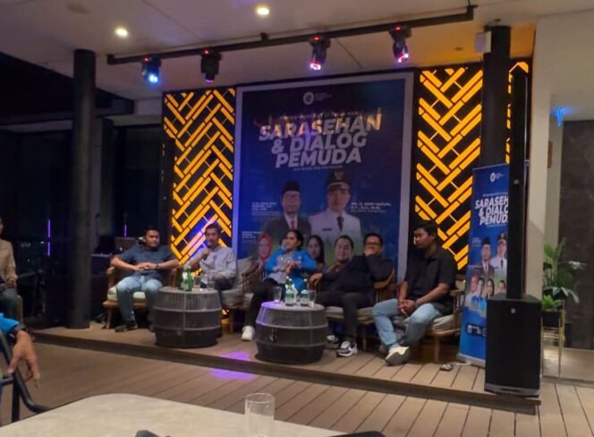 
					Suasana kegiatan sarasehan dan dialog publik yang digelar oleh tim careteker KNPI Kaltim (istimewa).