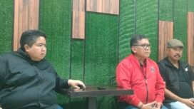 Ananda Emira Moeis (Kemeja hitam) bersama Sekjen PDI Perjuangan Hasto Kristiyanto dikantor DPD Perjuangan PDI Perjuangan (fasenews.id)