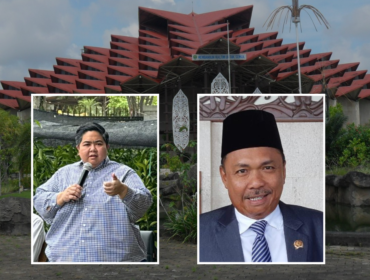 Ananda Emira Moeis, Wakil ketua DPRD Kaltim (kiri) dan Agus Suwandi (anggota komisi I DPRD Kaltim)