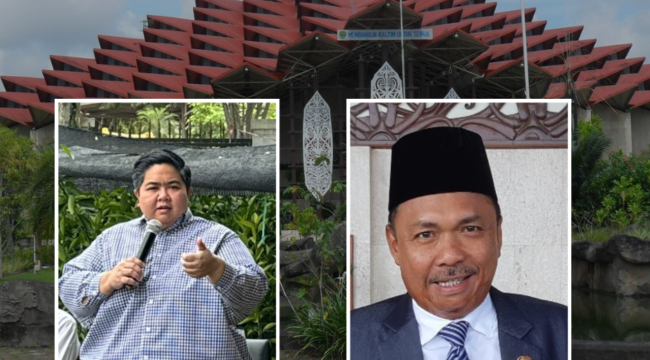 Ananda Emira Moeis, Wakil ketua DPRD Kaltim (kiri) dan Agus Suwandi (anggota komisi I DPRD Kaltim)