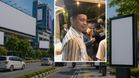 Foto colab, ilustrasi reklame dan Anggota Komisi I DPRD Samarinda, Ronal Stephen