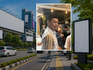 Foto colab, ilustrasi reklame dan Anggota Komisi I DPRD Samarinda, Ronal Stephen