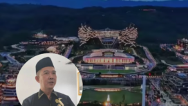 Kolase foto IKN dengan anggota DPRD Samarinda, Viktor yuan 