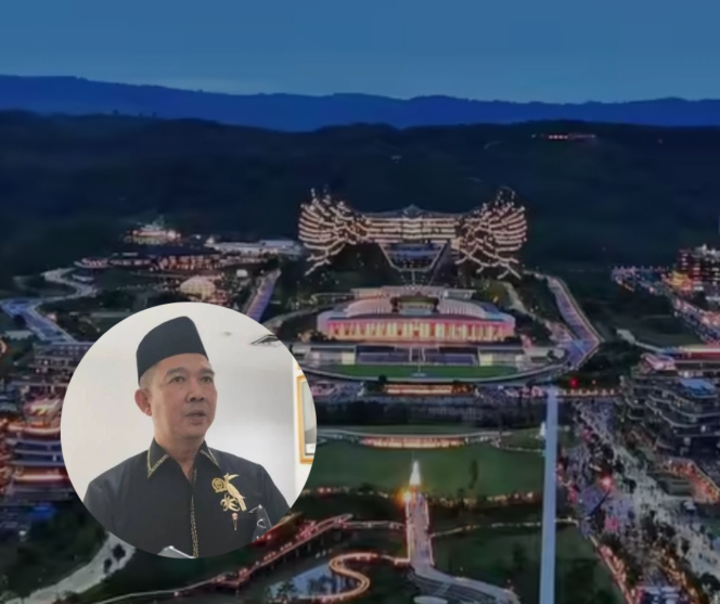 
					Kolase foto IKN dengan anggota DPRD Samarinda, Viktor yuan 