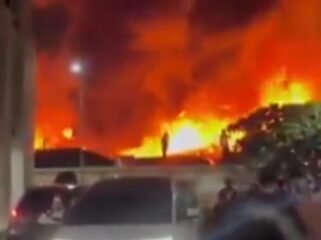 Kebakaran terjadi di wilayah Kelurahan Kebon Kosong, Kemayoran, Jakarta Pusat