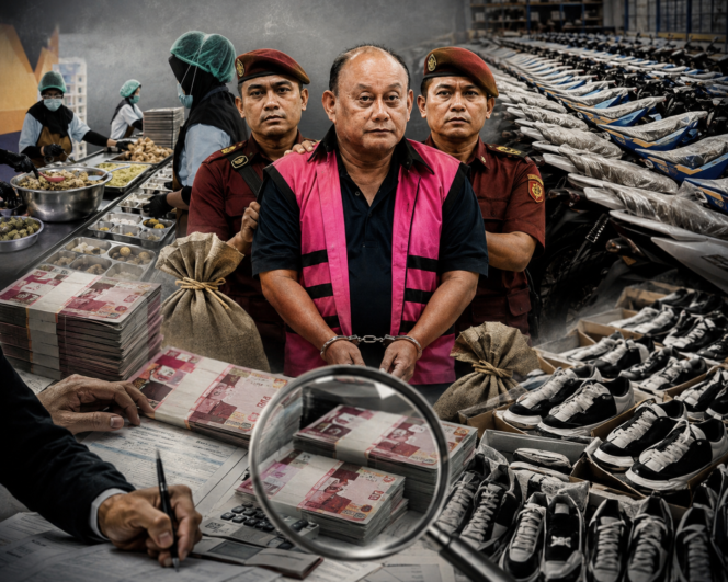 
					Eks Kepala Badan Gizi Nasional (BGN) Dadan Hindayana bersama dua mantan wakilnya, Sony Sonjaya dan Lodewyk Pusung, resmi ditetapkan sebagai tersangka dugaan korupsi tata kelola program MBG (Foto/Ilustrasi)