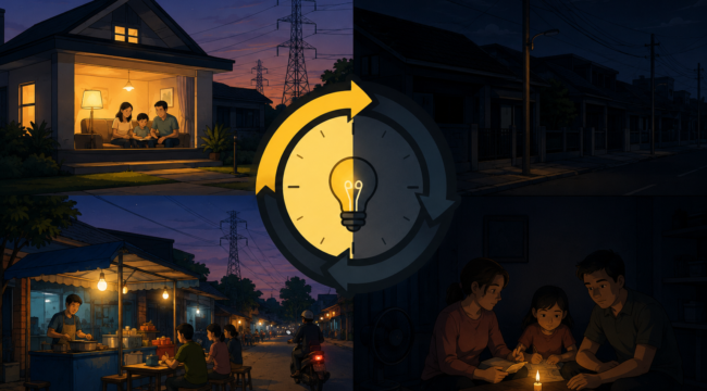 Ilustrasi pemadaman listrik 