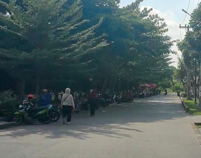 
					suasana kawasan polder Air Hitam pagi hari