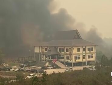 Karhutla mengancam kawasan perkantoran Pemerintah Kota Palangka Raya, Kalimantan Tengah (ist)